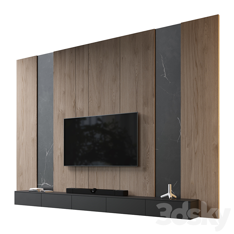 TV Wall | set 812 3DS Max Model - thumbnail 2