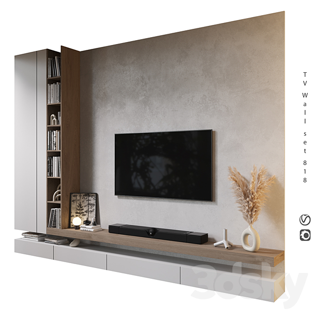 TV Wall | set 818 3DS Max Model - thumbnail 5