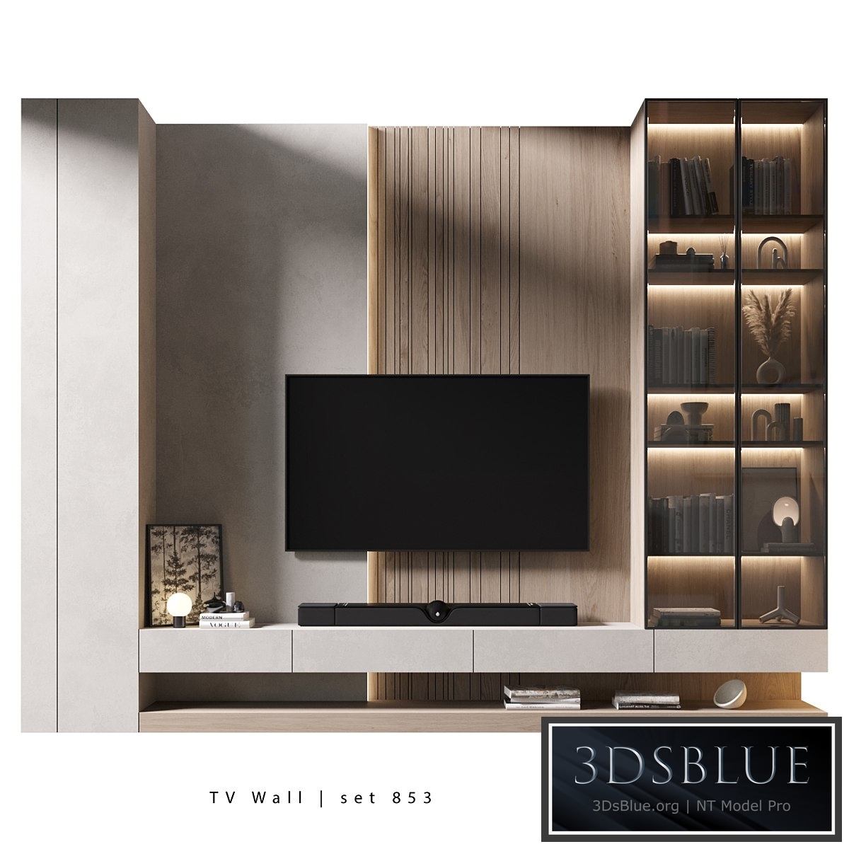 TV Wall | set 853 3DS Max - thumbnail 3