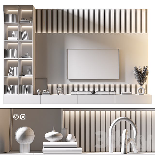 TV Wall | set 885 3DS Max Model - thumbnail 6