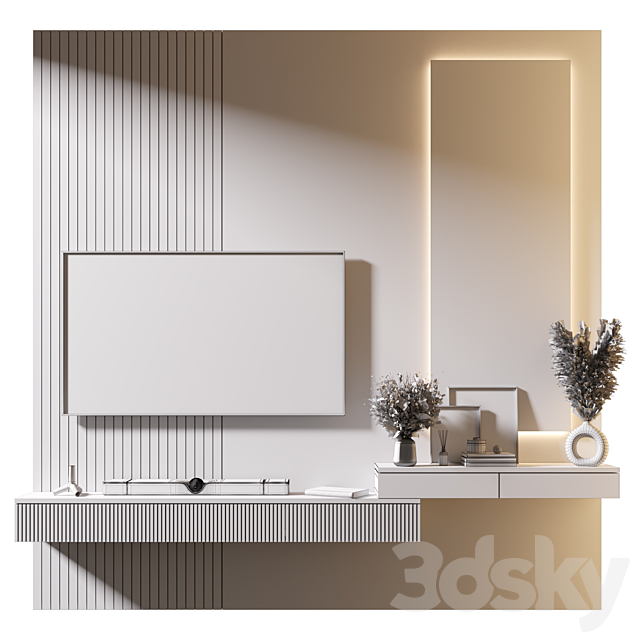 TV Wall | set 913 3DS Max Model - thumbnail 6