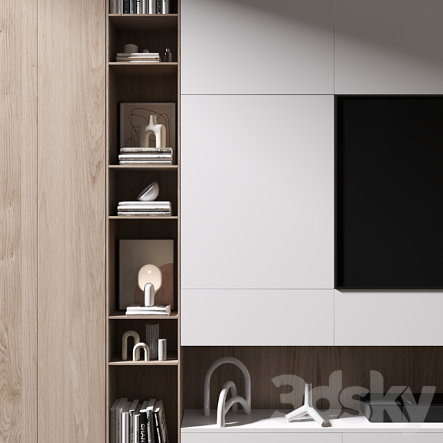 TV Wall | set 979 3ds Max - thumbnail 3