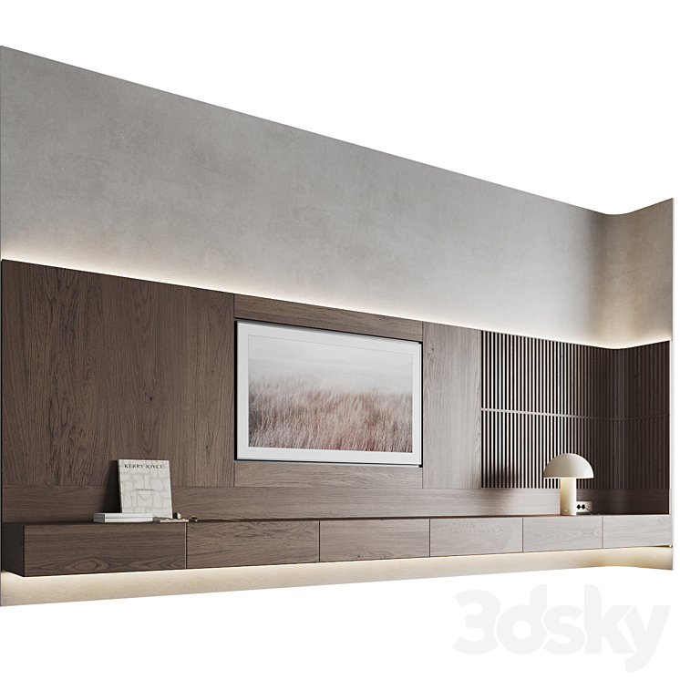 TV wall Tokipan 3DS Max Model - thumbnail 2