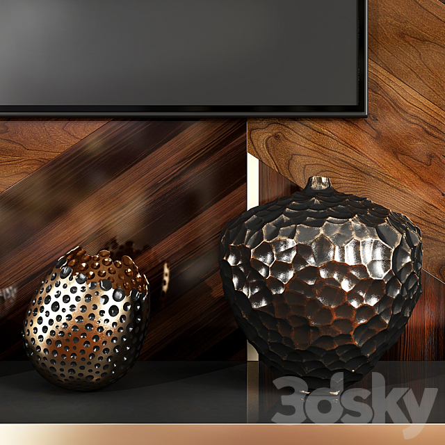 TV Wall Units set 04 3DSMax File - thumbnail 3