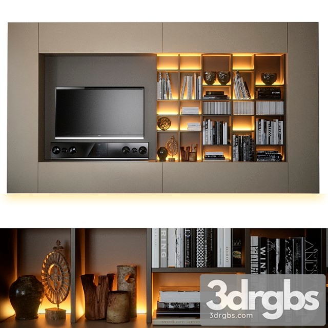 Tv wall_1 3dsmax Download - thumbnail 1