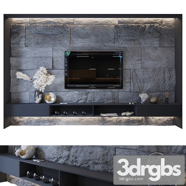 TV Zone in Stone 3dsmax Download - thumbnail 1