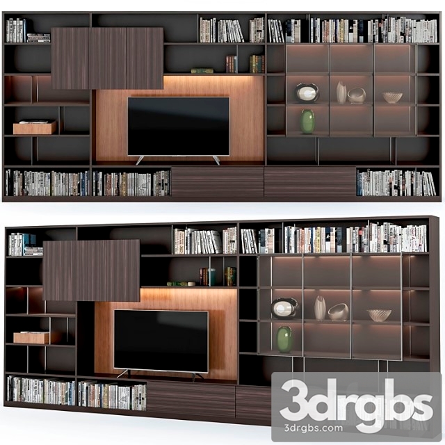 Tv zone molteni 505 wall system 3dsmax Download - thumbnail 1