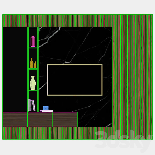 tv_stand_001 3DSMax File - thumbnail 3