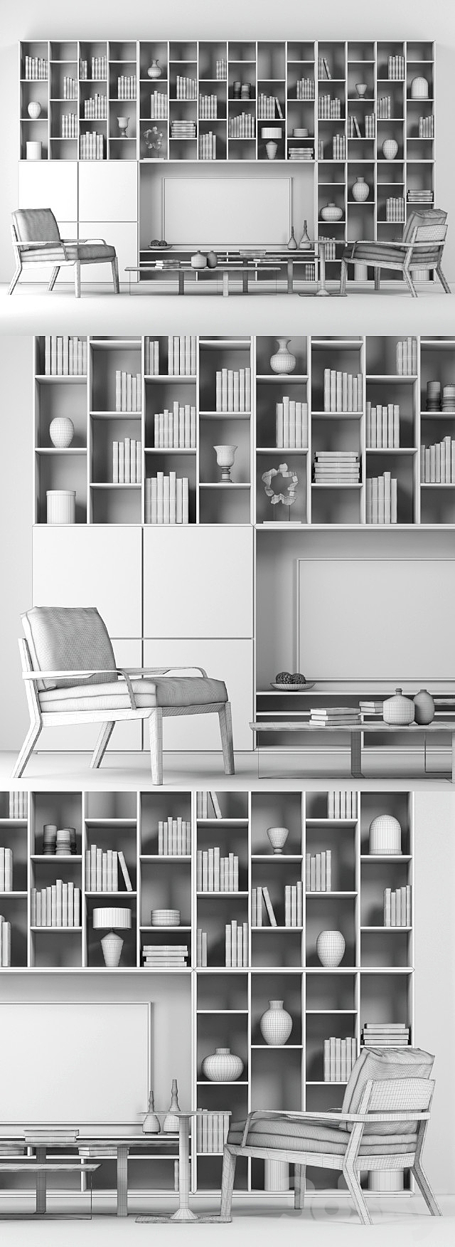 Wall + chairs Natuzzi 3DSMax File - thumbnail 3