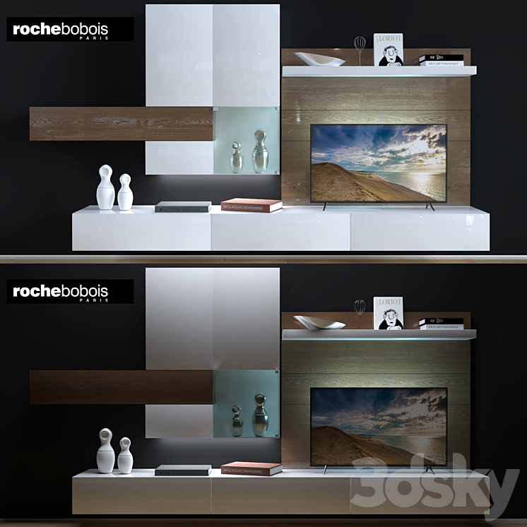 Wall TV roche-bobois logos 3DS Max - thumbnail 1