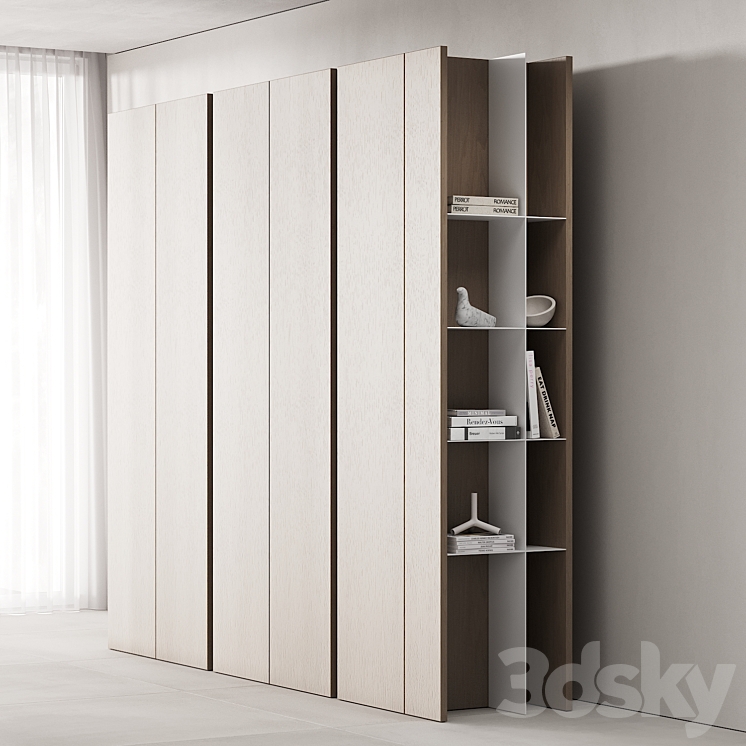 171 cabinet furniture 03 modern cupboard with decor 01 3DS Max - thumbnail 2