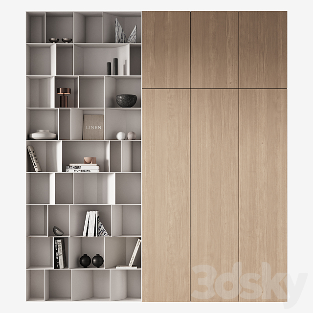 263 cabinet furniture 13 modular wardrobe cupboard 09 3DSMax File - thumbnail 5