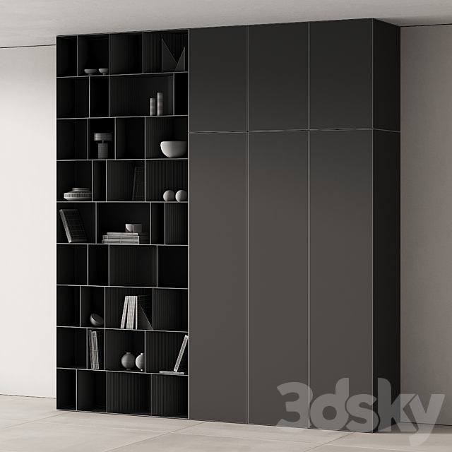 263 cabinet furniture 13 modular wardrobe cupboard 09 3DSMax File - thumbnail 6