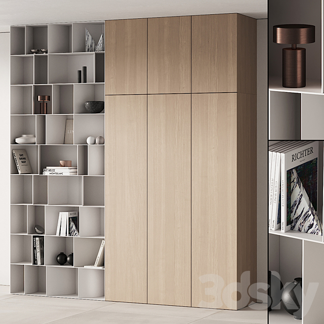 263 cabinet furniture 13 modular wardrobe cupboard 09 3DSMax File - thumbnail 7