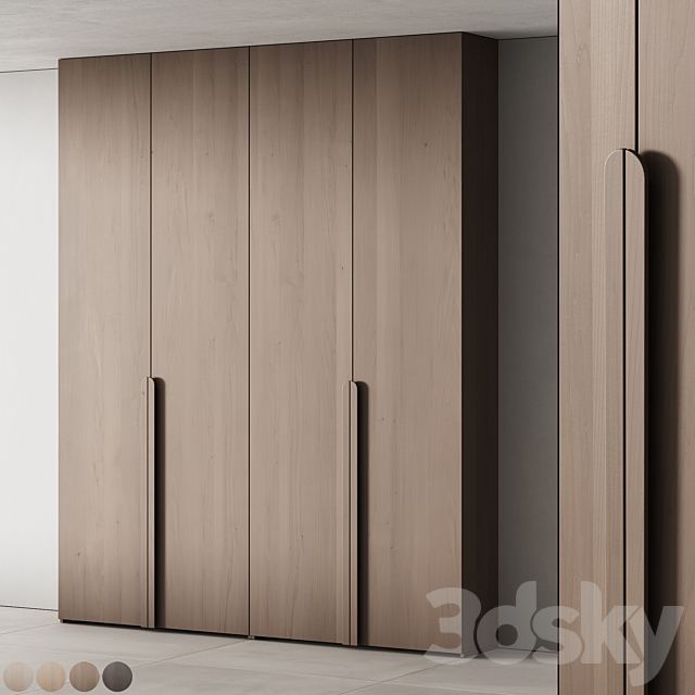 504 cabinet furniture 16 modular wardrobe cupboard 4 colors 3ds Max - thumbnail 1