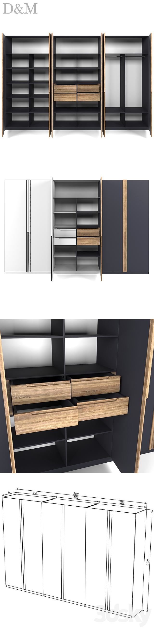 A set of cabinets DM 3ds Max - thumbnail 2