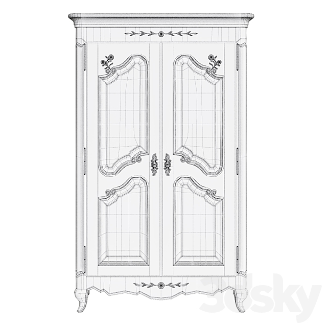 A two-door wardrobe. Chateau 3DSMax File - thumbnail 2