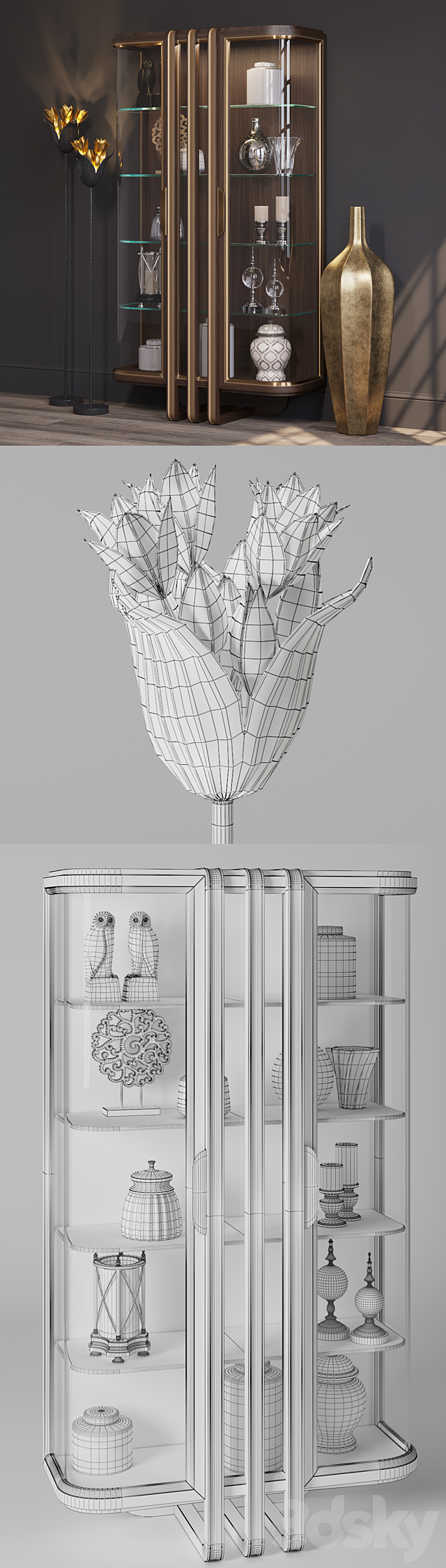 ANNIBALE COLOMBO Vitrina E1592 3DSMax File - thumbnail 3