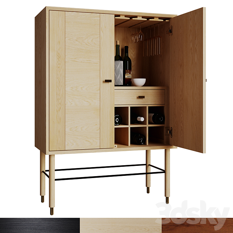 Anthropologie Avalene Bar Cabinet 3DS Max Model - thumbnail 1