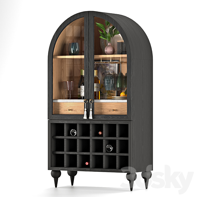 Anthropologie Fern Bar Cabinet 3ds Max - thumbnail 2