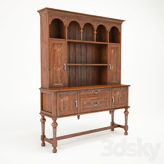 Antique sideboard 3ds Max - thumbnail 1