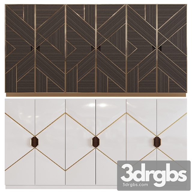 Art deco cabinets 01 3dsmax Download - thumbnail 1