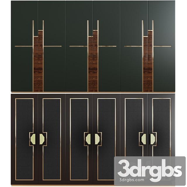 Art deco cabinets 02 3dsmax Download - thumbnail 1