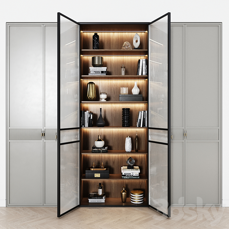 Art Deco style wardrobe 13 3DS Max Model - thumbnail 2