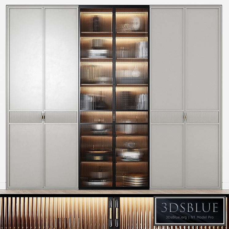 Art Deco style wardrobe 13 3DS Max - thumbnail 3