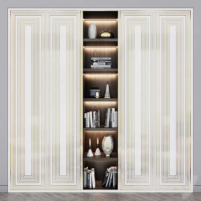 Art Deco wardrobe 11 3ds Max - thumbnail 3