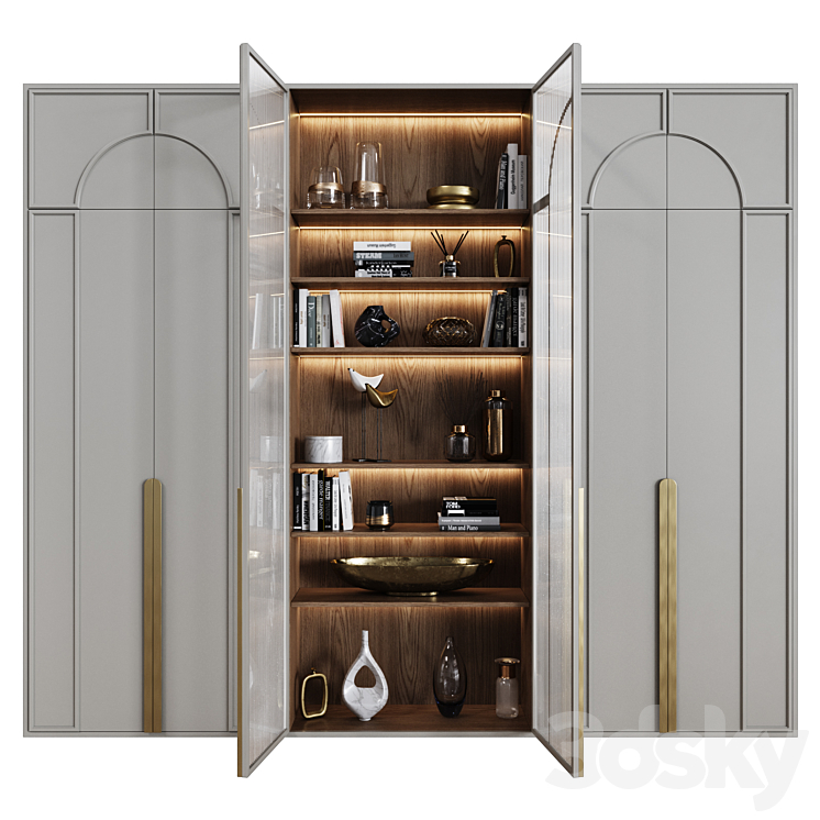 Art Deco Wardrobe 14 3DS Max Model - thumbnail 2