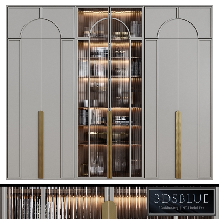 Art Deco Wardrobe 14 3DS Max - thumbnail 3