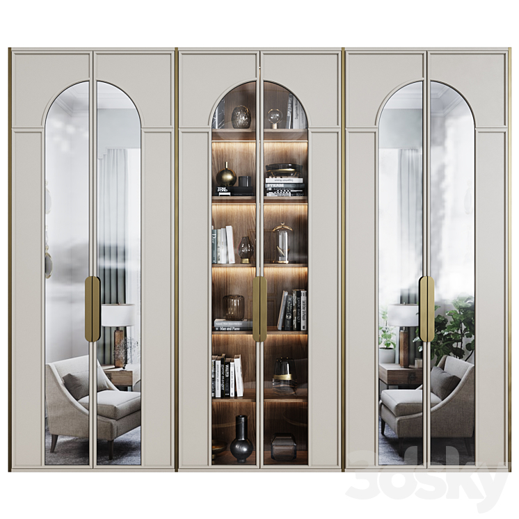 Art Deco Wardrobe 15 3DS Max - thumbnail 1