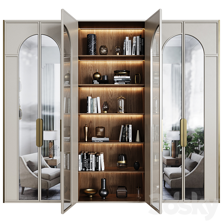 Art Deco Wardrobe 15 3DS Max - thumbnail 2