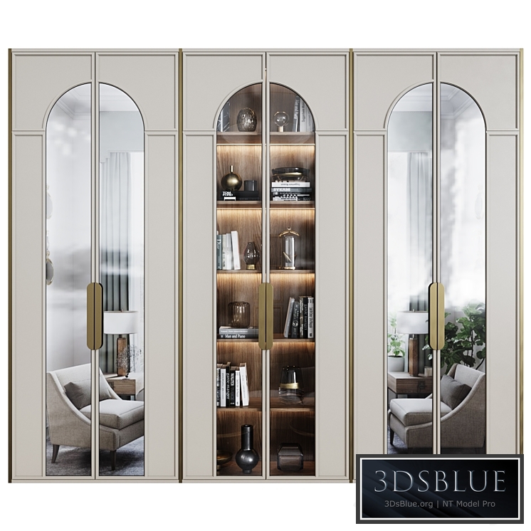 Art Deco Wardrobe 15 3DS Max - thumbnail 3