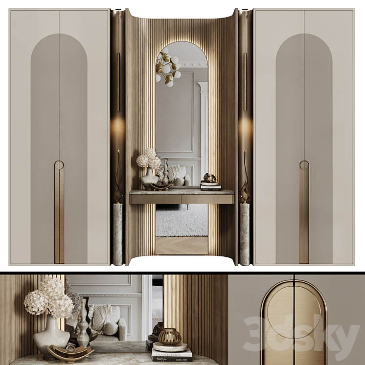 Art Deco Wardrobe 18 3DS Max Model - thumbnail 1