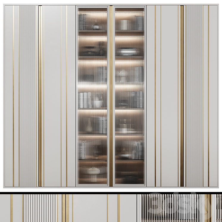 Art Deco Wardrobe 30 3DS Max Model - thumbnail 1