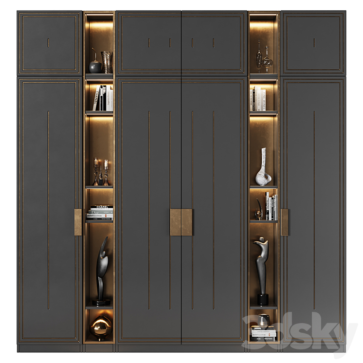 Art Deco wardrobes 08 3DS Max - thumbnail 1