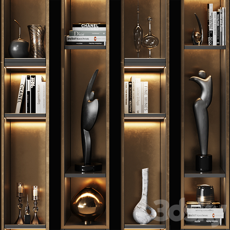 Art Deco wardrobes 08 3DS Max - thumbnail 2