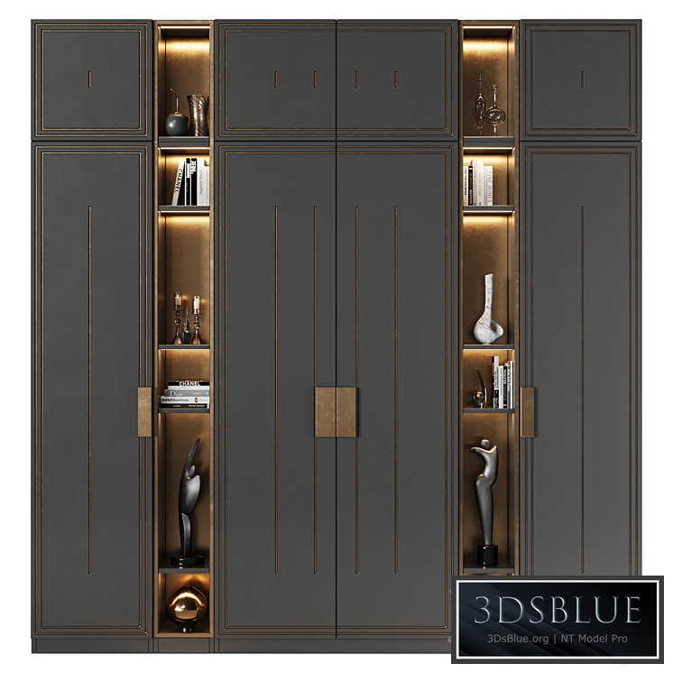 Art Deco wardrobes 08 3DS Max - thumbnail 3