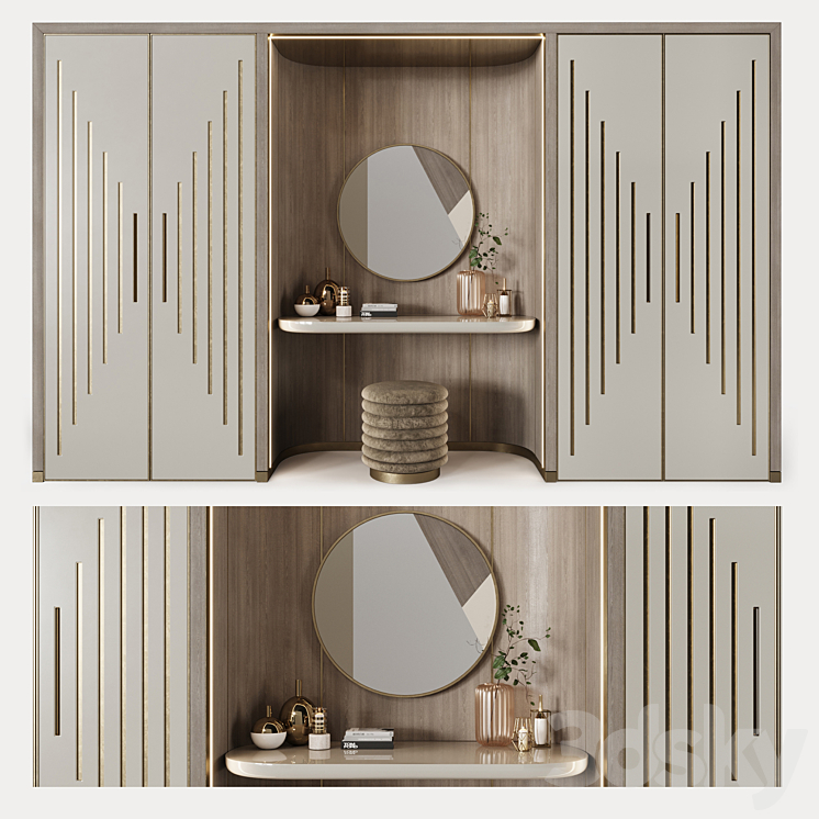 Art Deco wardrobes 9 3DS Max - thumbnail 1