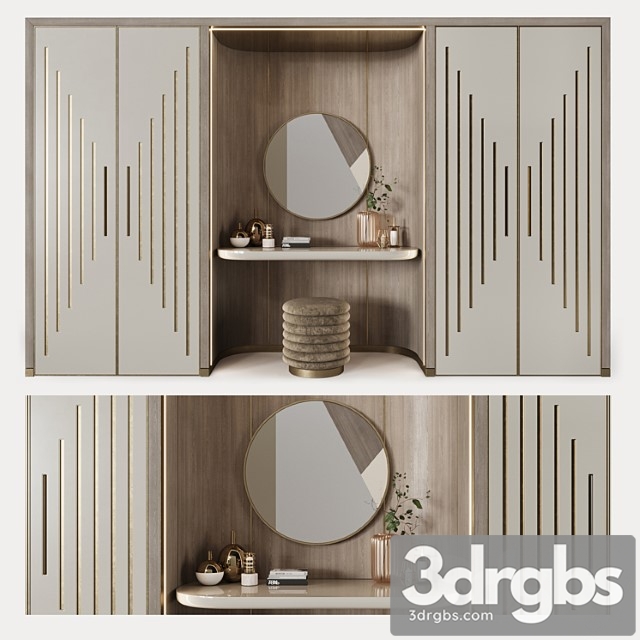 Art deco wardrobes 9 3dsmax Download - thumbnail 1