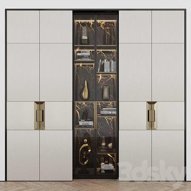 Art Nouveau wardrobe 01 3ds Max - thumbnail 2