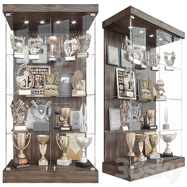 Award cabinet 2 3ds Max - thumbnail 1