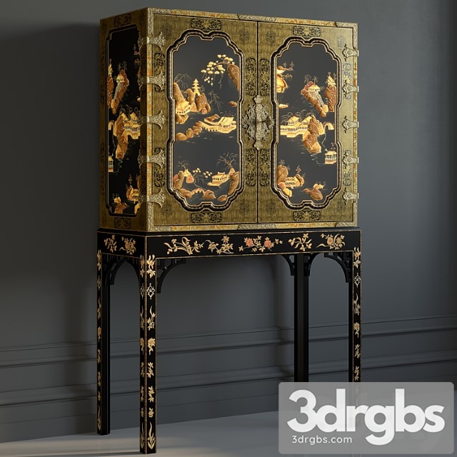 Baker georgeiii oriental lacquer cabinet 3dsmax Download - thumbnail 1