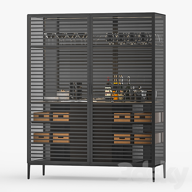 Bar cabinet Alambra Rimadesio N3 3DSMax File - thumbnail 1