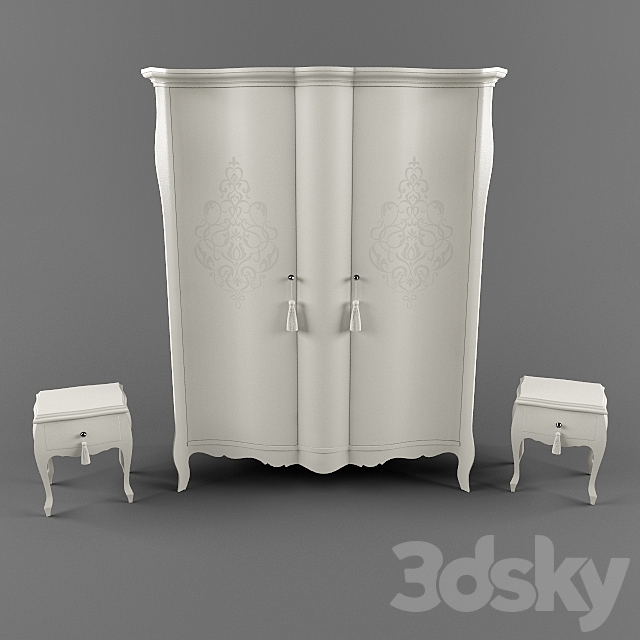 bedside cabinet 3DSMax File - thumbnail 1