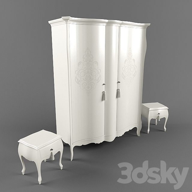 bedside cabinet 3DSMax File - thumbnail 2