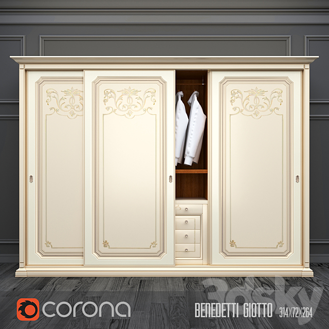 BENEDETTI wardrobe 3DSMax File - thumbnail 1