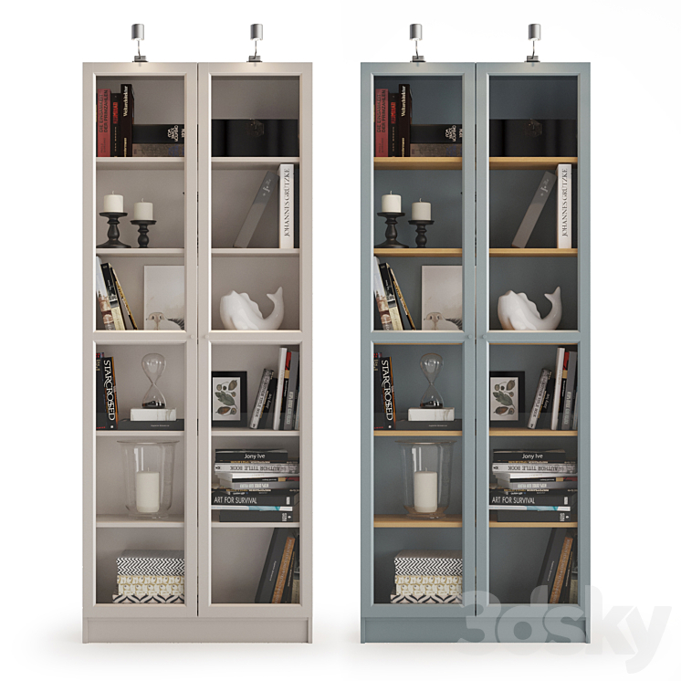 BILLY bookcase 3DS Max - thumbnail 2